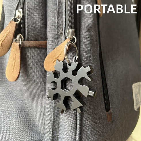 FODARSAI 18-in-1 Snowflake Multi Tool, Unique Gifts for Men, Cool Camping Tool Gadgets, Stocking Stuffers for Dad,