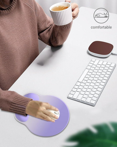 Ergonomic Mouse Pad with Wrist Support, Comfortable Gel Mouse Pad, Non-Slip Rubber Base for Laptop, Computer (Gradient