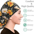 IRIS CRAFT Satin-Lined Scrub Cap with with Ponytail Pocket, Cotton Scrub Medical Nurse Hat with Sweatband Elastic Tie