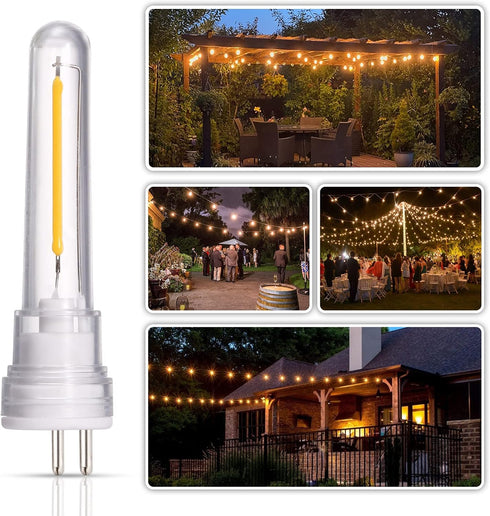 DGE S14 Replacement LED Bulb, 6 Pack, 1.5 Watt LED Replacement Light Bulb, Shatter-Proof and Waterproof IP65