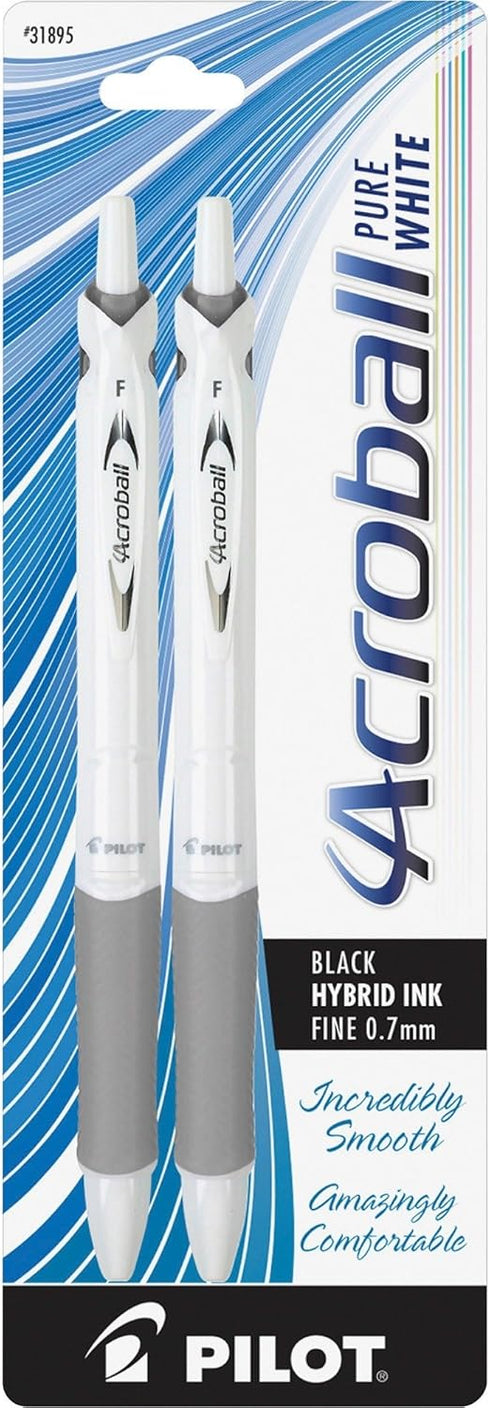 Pilot Corporation 31895 Acroball Pens, Retractable 0.7mm, 2/PK, Assorted Barrel/Black Ink