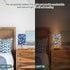 ALAZA Bedside Table Lamp for Bedroom Blue Mermaid Scales Nightstand LED Light Lamps with USB Port Linen Fabric Shade