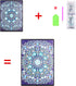 Diamond Art Painting Cover Notebook, DIY Diamond Art Diary Book, 108 Pages/54 Sheets A5 Ruled Blue