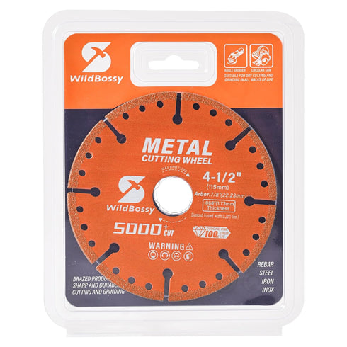 Diamond Cutting Wheel 4-1/2 Inch - Metal Cut Off Disc with 5000+ Cuts on Rebar