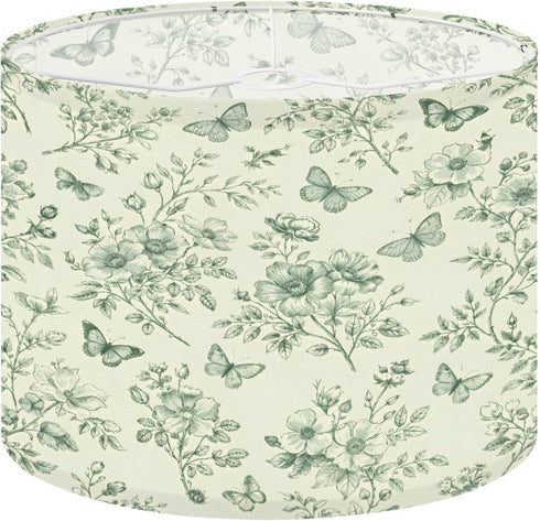 JCFANGALLERY Boho Drum Lamp Shades - 11" x 11" x 8.9" Vintage floral