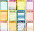 Teacher 12 Pcs Notepad Sets, Lined Notepads for Teacher Appreciation, Memo Notepads with Colored Sticky Notes