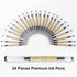RIANCY Gel Ink Pen, 24 Pcs Japanese Style Liquid Ink Rollerball Pens, Quick Drying 0.35mm Ultra Fine Point