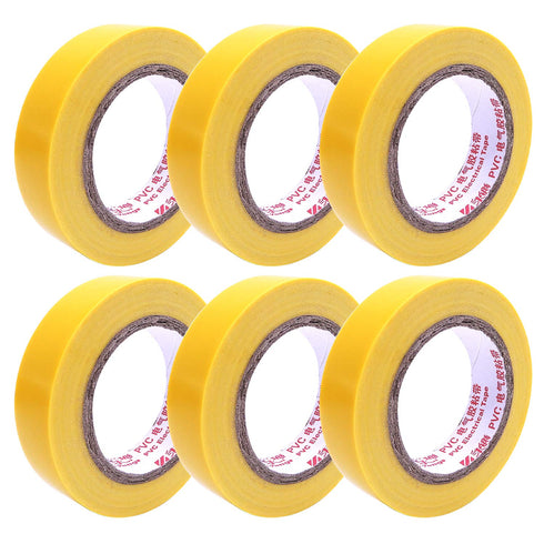 Maveek Electrical Insulation Tape, PVC Vinyl Tapes with Rubber Based Adhesive, Heat Resistant, Waterproof (6 Rolls,