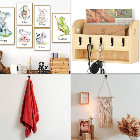 Mr. Pen Picture Hanging Kit, 220pc Black, Wall Hangers, Picture Hooks, Nails, Frame Hanging Hardware
