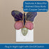 4 Bulb Gift Essentials Pink and Purple Butterfly Plug in Night Light - Stained Glass Nightlight with On/Off Rocker