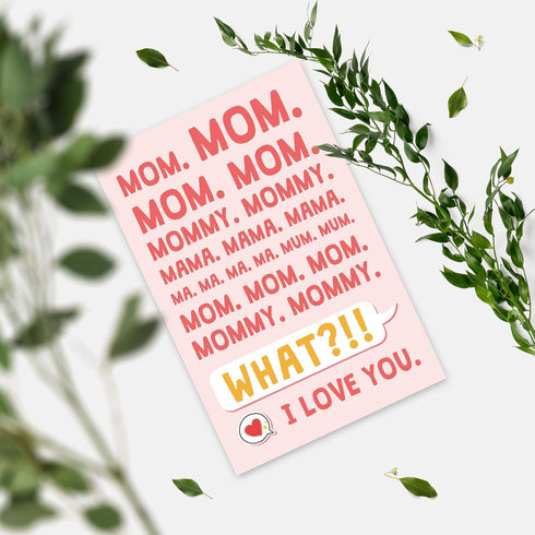 YIWANSIN Mommy Funny Mothers Day Card for Mom, Sweet and Humorous Mother Day Card for Mama Mum, Cute I Love You Mom