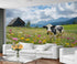 DUPIELU 78.7" 55.1" Dairy Cows Wallpaper, Western Farms Mural, Floral Animals Mural Wallpaper for Living Room Bedroom