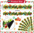 24 Pcs Christmas Magnetic Bulletin Board Border 23.6 Ft Christmas Lights Magnet Decoration Border Strips Xmas Wreath Magnetic Border for Classroom Office Whiteboard Blackboard Chalkboard by Zhanmai