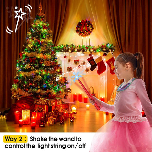 Irveneus Magic Light Wand, Wireless Remote Control Outlet for Christmas String Lights and Decorations Lights, Remote