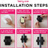 5 1 Combo Slot Broom Holder w/ Self Adhesive Mop Gripper No-Drilling, Wall Mount Tool Organizers For Kitchen, Garage