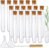Weewooday 20 Pieces Plastic Test Tubes with Cork Stoppers - Halloween Science Party Storage Containers
