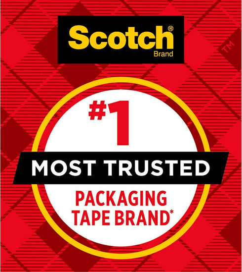 Scotch Packaging Tape Dispenser, Holds Tape up to 2" Wide, No Tape Included (ST-181), Red