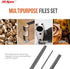 Hi-Spec 3pc Metal Hand File Tool Set, Large Steel Files, Flat, Round & Half-Round for Crafts, Metal & Wood