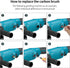 20Pcs Carbon Brushes - 12 x 8 x 5mm Electric Motor Replacement Brushes with Spring Wires for Power Tools