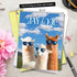 NobleWorks Jumbo Funny Congratulations Greeting Card, 8.5 x 11 Inch with Envelope (1 Pack) - Big Congrats Llamas