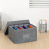 Qozary 4x6 1000+ Index Card Holder - Index Card Box With Dividers, Index Card Organizer Case, Foldable Flash Card