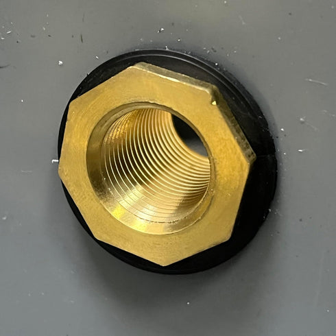 Brass Water Tank Connector - Bulkhead Tank Fitting 1/2" Female 3/4" GHT Male (2 Pack)