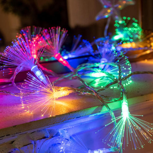 YOLIGHT 33FT Fiber Optic Fairy String Lights - 60 LED Starburst Firework Light for Indoor Outdoor Wedding, Christmas,