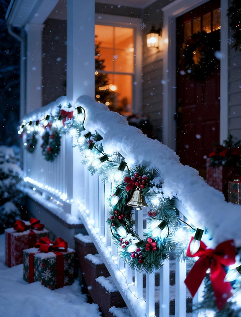 Hobbynors C9 2-Pack (50FT Total50 Bulbs) Vintage Christmas Lights Outdoor - LED , Connectable String Lights, Waterproof