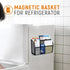 DALTACK Magnetic Pencil Holder, 3-Grid Mesh Magnetic Shelf for Whiteboard, Refrigerator, Locker Organizer