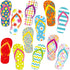Fancy Land Flip-Flop Cutouts, Summer Bulletin Board Decorations for Back to School Classroom, 60Pcs