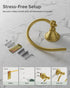Gold Towel Ring for Bathroom, Stainless Steel Hand Towel Holder Wall Mounted, Brushed Finish Towel Holder Heavy Duty