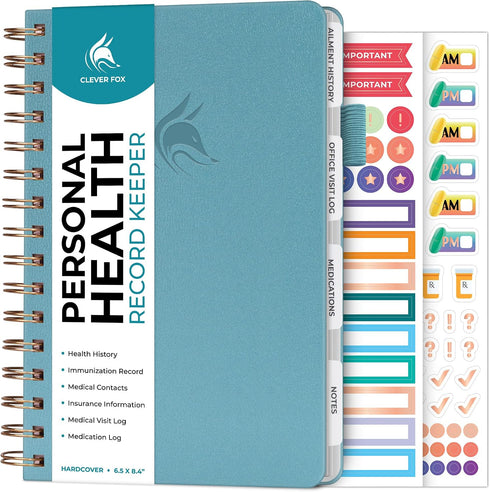 Clever Fox Personal Health Record Keeper Medical Care Planner Wellness & Medication