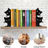 Peeping Cat Bookends for Shelves Decorative, Metal Book Ends for Heavy Books Book Stopper for Office Home Cute Desk