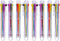 Hicarer 16 Pack Multicolor Pens, 8-in-1 Retractable Ballpoint Pens, 8 Colors Transparent Barrel for Office School