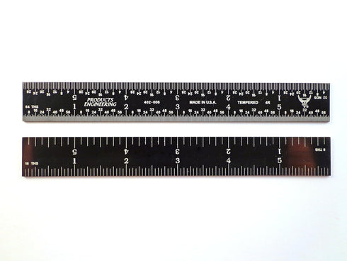 6" EZ Read Rigid Rule Made in USA! 4R Graduation