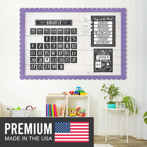 Hadley Designs Black and White Classroom Calendar Set Bulletin Board Sets for Teachers - School Calendar for Classroom, Classroom Calendar Bulletin Board Set for Classroom by Hadley Designs