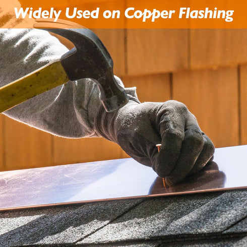 Copper Nails – 1 Inch Roofing Nails 110pcs, 99.95% Pure Copper for Roof, Flashing, Landscaping & Crafts
