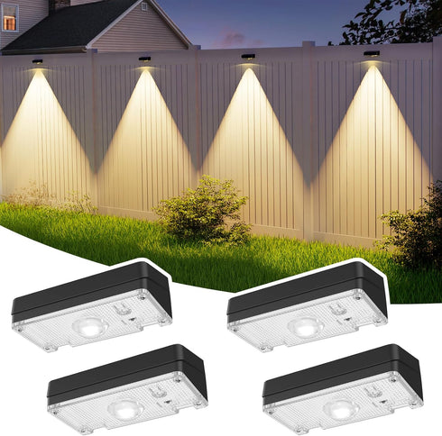 ZCXLIGHT Solar Fence Lights,Fence Lights Solar Powered Waterproof IP65 Multicolor Led 12
