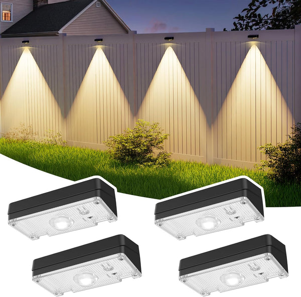 ZCXLIGHT Solar Fence Lights,Fence Lights Solar Powered Waterproof IP65 Multicolor Led 12