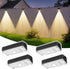 ZCXLIGHT Solar Fence Lights,Fence Lights Solar Powered Waterproof IP65 Multicolor Led 12