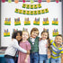 Set 68Pcs FYSUIMU Happy Birthday Bulletin Board Back to School Crayon Paper Cutouts Calendar Chart Poster with Glue