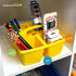 Really Good Stuff - Four-Equal-Compartment Caddies, Set of 6, Assorted Colors, Stackable Design