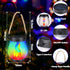 2 Pack 2 iBaycon Solar Lanterns Lights, Christmas Flickering Flame Garden Lights with Modes Dual Charging USB & Solar