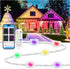 Wisada RGB IC Outdoor String Lights, Permanent Outdoor Lights for House with Remote,