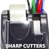 Officemate Recycled Heavy Duty Tape Dispenser, 2-in-1, Black, 1" and 3" Cores