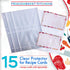 Recipe Card Protector Pages, 15 Clear Plastic Protectors for 4" x 6" Recipe Binder