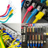 smseace 250Pcs #8(M4) Fork Spade Connectors, 22-16/16-14/12-10AWG Insulated Crimp Terminal Connectors