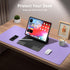 Leather Desk Pad Protector, Non-Slip PU Leather Blotter, Waterproof Writing Pad for Office Home (23.6" x 13.7",