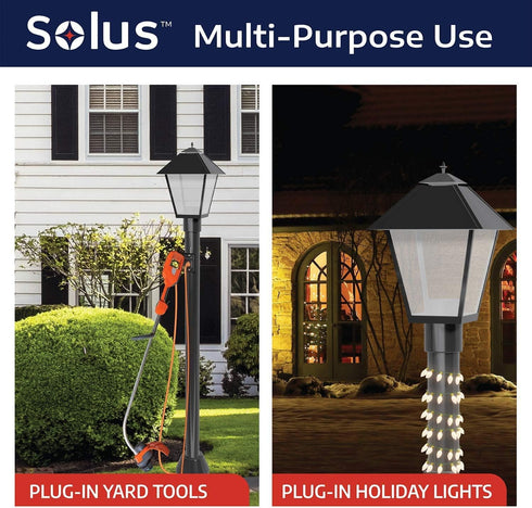 Solus SCO-338Z 120V Grounded Electrical Outlet for Outdoor Lamp Post and Poles, Energy Saving, Weather Resistant, UL