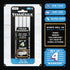 VersaChalk White Liquid Chalk Markers - Set of 4 with 3mm Tip for Creative Writing and Art